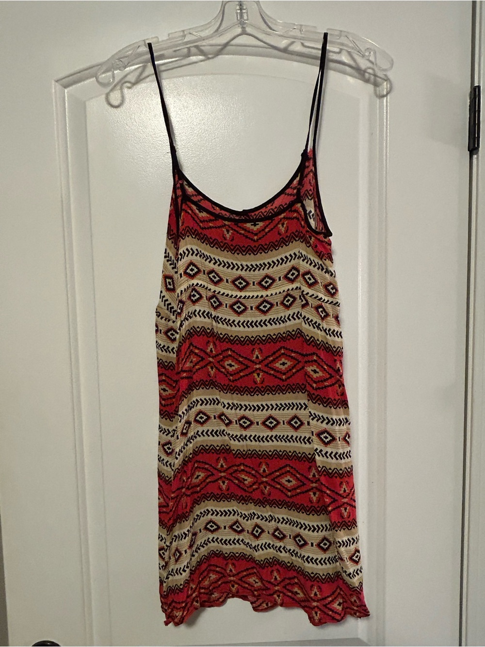 Vintage Forever 21 Red Aztec Print Mini Dress - M
